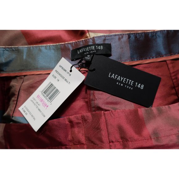 NWT Lafayette 148 Ryerson Silk Shorts Plus 18 - Picture 5 of 5